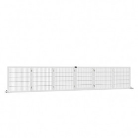 Hundgrind / Innehage 432 x 36 x 70 cm Fällbar Vit