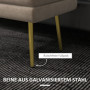 Sittbänk / Sängbänk med Förvaringsutrymme 80 x 37 x 43 cm Beige / Guld