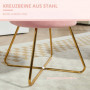 Fåtölj med Lotus Design Ryggstöd, Metallben, Rosa