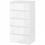 Byrå med 5 Lådor 55 cm x 34 cm x 100 cm, Vit
