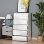 Byrå med 5 Lådor 55 cm x 34 cm x 100 cm, Vit
