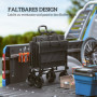 Hopfällbar Trädgårdsvagn / Utflykt vagn 100 kg Svart