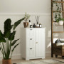 Badrumsskåp 3 lådor, Hylla, MDF, Vit 60 x 30 x 80 cm