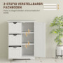 Badrumsskåp 3 lådor, Hylla, MDF, Vit 60 x 30 x 80 cm
