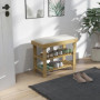 Skobänk 2 öppna fack 60 x 29 x 49 cm