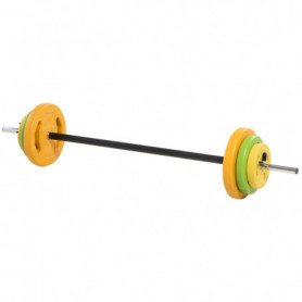 Skivstångsset 20 kg – 130 cm, Ø25 mm (1”), med viktskivor & klämmor...