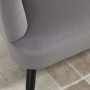 Fåtölj 2-sits Blomma Design Sammet Grå 132 x 66 x 80 cm