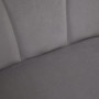 Fåtölj 2-sits Blomma Design Sammet Grå 132 x 66 x 80 cm