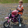 El Motorcykel för Barn 8-16 km/h Rosa 24V