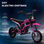 El Motorcykel för Barn 8-16 km/h Rosa 24V