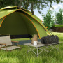 Campingbord Hopfällbart i Aluminium 95 x 55 cm Khaki