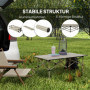 Campingbord Hopfällbart i Aluminium 95 x 55 cm Khaki