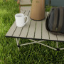 Campingbord Hopfällbart i Aluminium 95 x 55 cm Khaki
