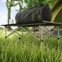 Campingbord Hopfällbart i Aluminium 95 x 55 cm Khaki