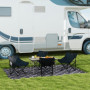 Campingbord Hopfällbart i Aluminium 95 x 55 cm Khaki