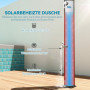 Utedusch soluppvärmd med fotdusch 35 Liter Svart