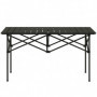 Campingbord Hopfällbart i Aluminium 95 x 55 cm Svart