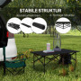 Campingbord Hopfällbart i Aluminium 95 x 55 cm Svart