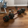 2 i 1 Hantelset 30 kg Justerbar Hantel & Skivstång