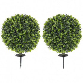 Konstgjorda 2 st Buxbombollar Grön Ø40 cm