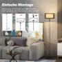 Elegant Golvlampa med Tvåfärgad Lampskärm och Fotpedal