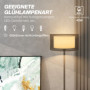 Elegant Golvlampa med Tvåfärgad Lampskärm och Fotpedal