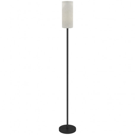 Modern Golvlampa med linneskärm och fotpedal