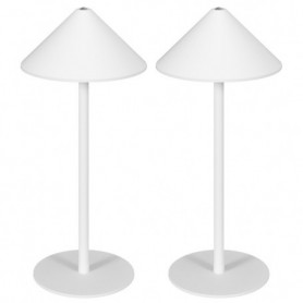 Batteridriven Bordslampa 2-st med Pekkontroll och USB Laddning Ø15 ...