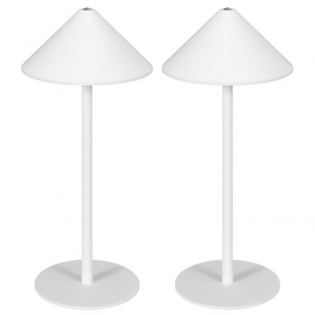 Batteridriven Bordslampa 2-st med Pekkontroll och USB Laddning Ø15 x 31,5 cm