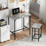 Barbord med 2 Barstolar Grå