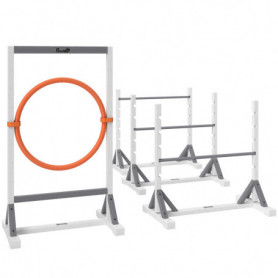 Agility Hinderbana för Hund – Justerbart Träningsset med Hopp och Ring