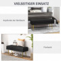Sittbänk / Sängbänk med Förvaringsutrymme 100 x 37,5 x 42 cm Svart