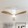 Takfläkt med LED-ljus, 6 Hastigheter, Fjärrkontroll, Ljusbrun