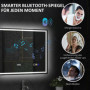 Badrumsspegel med LED-belysning 600 x 800 mm, silver