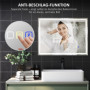 Badrumsspegel med LED-belysning 600 x 800 mm, silver