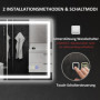 Badrumsspegel med LED-belysning 600 x 800 mm, silver