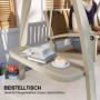 Hammock Trädgårdsgunga 2-sits med Sidobord, 200 x 120 x 190 cm, beige