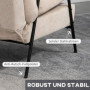 Fåtölj med Fotpall, Lutning 155°, Manchester Beige