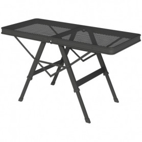 Hopfällbart campingbord i metall – justerbar höjd 90 x 40,5 x 48/58 cm