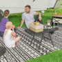 Hopfällbart campingbord i metall – justerbar höjd 90 x 40,5 x 48/58 cm