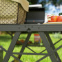 Hopfällbart campingbord i metall – justerbar höjd 90 x 40,5 x 48/58 cm