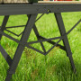 Hopfällbart campingbord i metall – justerbar höjd 90 x 40,5 x 48/58 cm