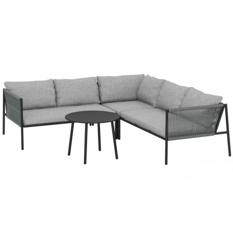 Loungeset med Hörnsoffa och Bord för 6 Personer Grp