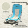 Campingstolar 2-pack med Mugghållare och nätryggstöd upp till 120 kg, Blå
