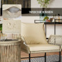 Elegant Caféset i polyrep – 2 stolar & bord med glasskiva