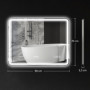 Badrumsspegel med LED-belysning 700 x 900 mm, Silver