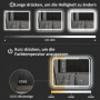 Badrumsspegel med LED-belysning 700 x 900 mm, Silver