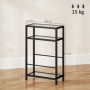 Konsolbord med Plaspaneler Stålram 40 x 18 x 62 cm
