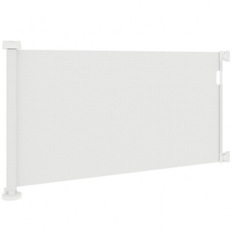 Trappgrind Utdragbar 0-136cm 87 cm Hög Dörrgrind För Husdjur 142 x 10 x 87 cm Vit
