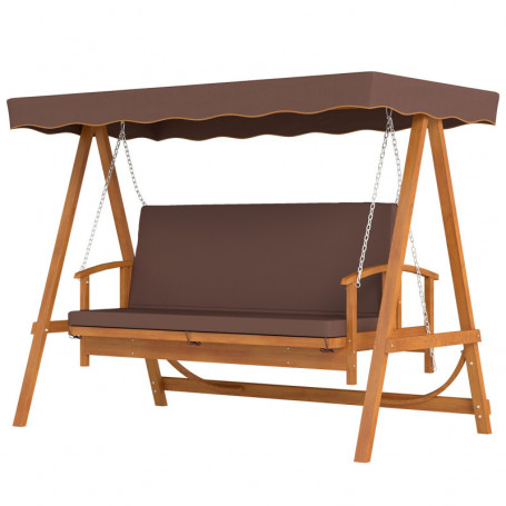 Hammock 3-sits i Äkta Trä A-ram Brun